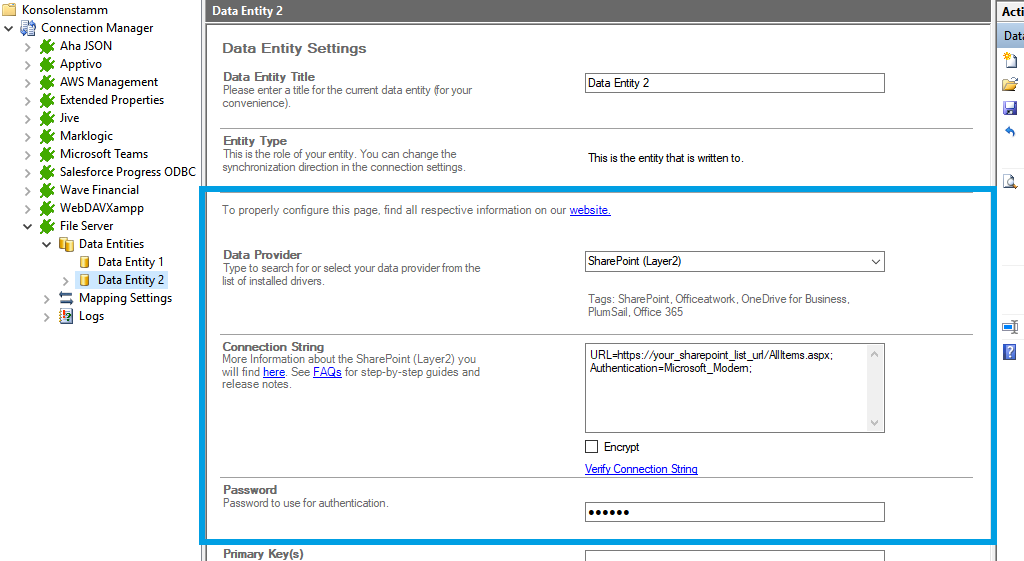 Screenshot of how to Connect File Server with SharePoint