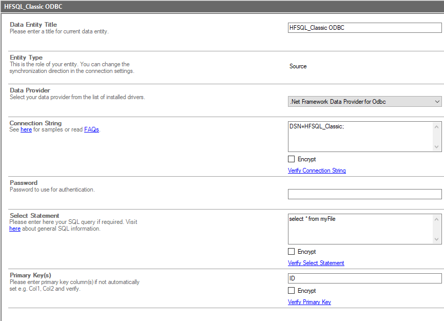 HFSQL Integration Synchronization Example