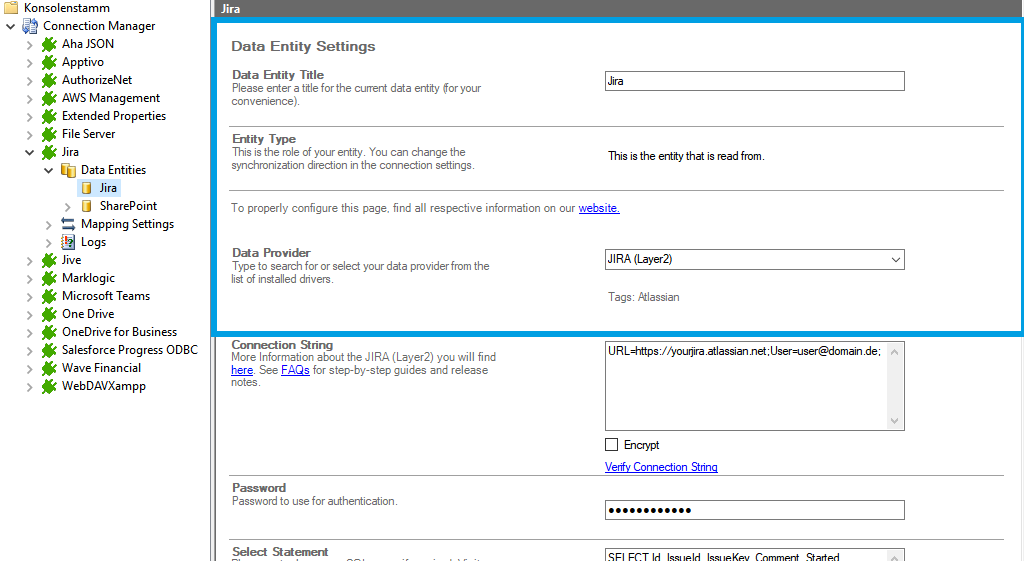 Step 2 Jira integration source setup