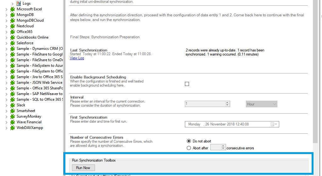 Step 5 Microsoft Excel Online data integration start.png