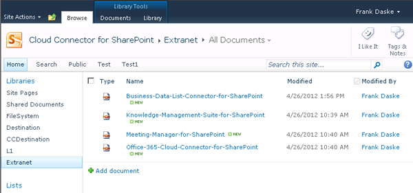 sharepoint documents sync from intranet
